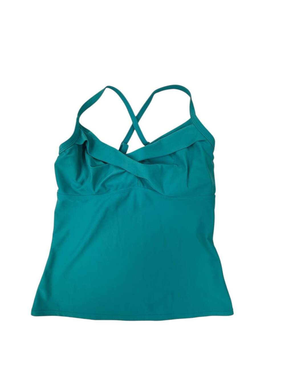 Athleta Twister Tankini Top Teal Blue 38 D/DD